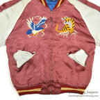 1950s JAPAN SOUVENIR JACKET (Sukajan) - Tiger/Eagle/Torii Gate design, Mitsuwa zipper...