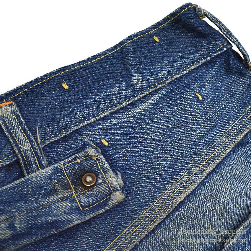 1930's~ UNKNOWN BUCKLE BUCK DENIM PANTS ... W32/L28