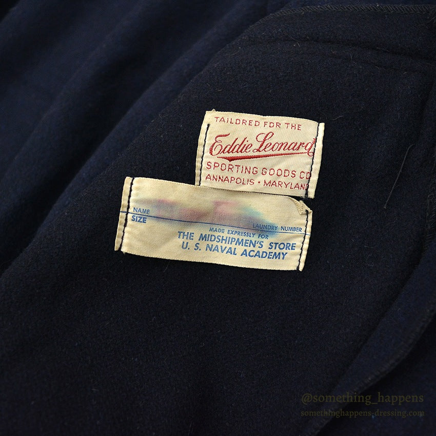 1960's USNAVAL ACADEMY CADET COAT WITH FLOCKY PATCH... M
