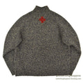 ABERCROMBIE & FITCH RED CROSS WOOL SWEATER DARK GRAY ... XL