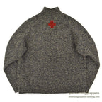 ABERCROMBIE & FITCH RED CROSS WOOL SWEATER DARK GRAY ... XL