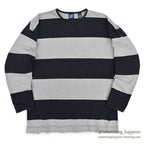 1980's~ GAP WIDE BLACK STRIPE COTTON L/S TEE...XL