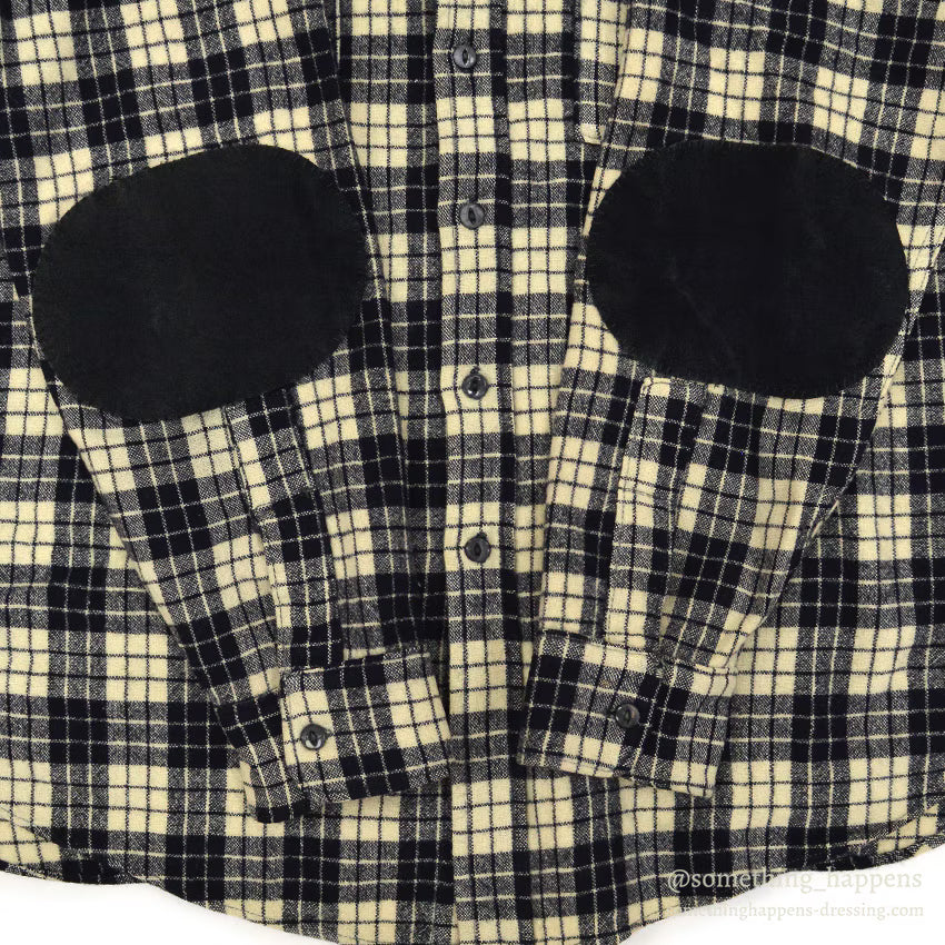 1940's WOOLRICH BLACK/WHITE PLAID WOOL SHIRT ... 16