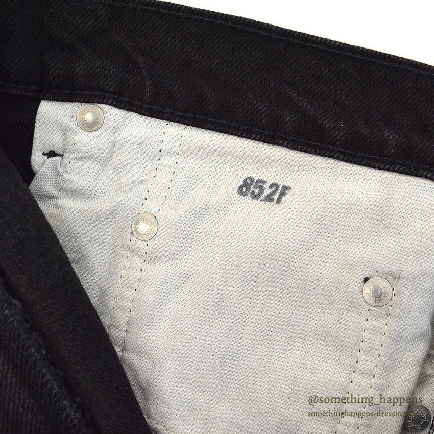 1980's DEADSTOCK Levi's 505 BLACK DENIM PANTS ... W38/L30