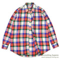~1980's CUZZENS PLAID COTTON DRESS SHIRT MADE IN IATLY 1 ... L
