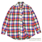 ~1980's CUZZENS PLAID COTTON DRESS SHIRT MADE IN IATLY 1 ... L