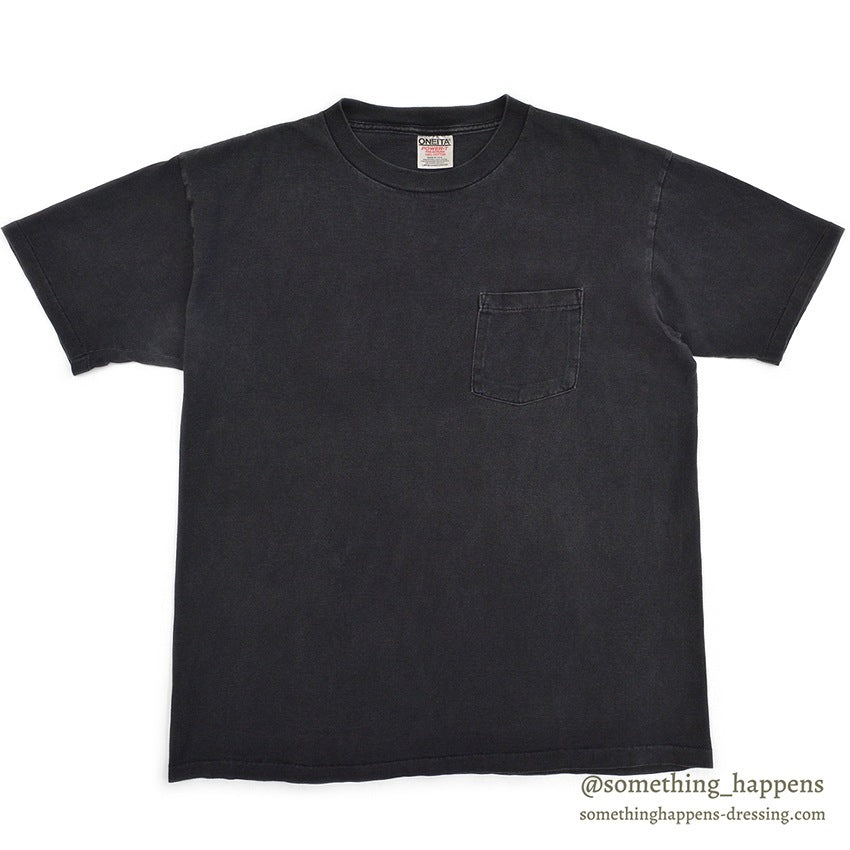 1990's ONEITA BLACK POCKET T-SHIRT ... LARGE