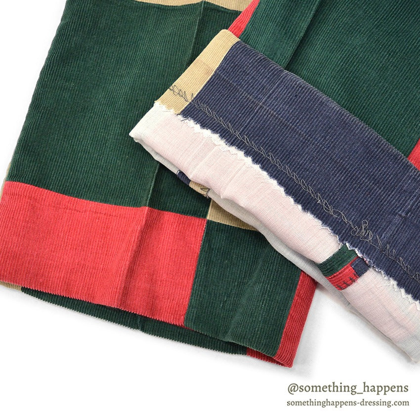 ~1980's PATCHWORK CORDUROY PANTS...W34/L28