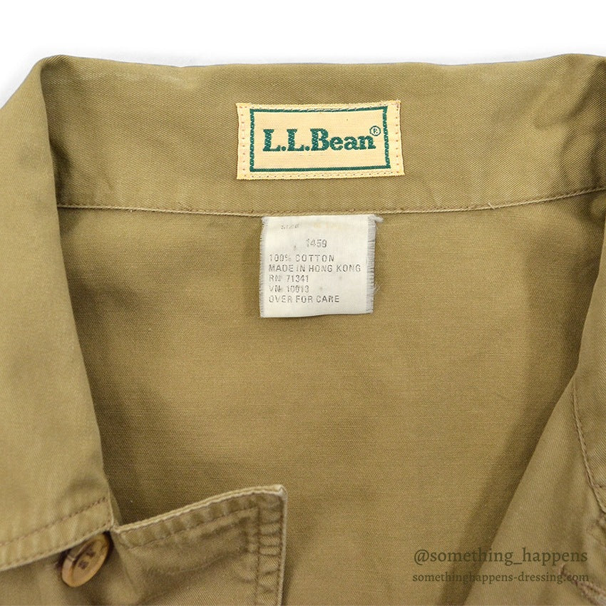 1980's~ LLBEAN COTTON POPLIN SAFARI JACKET...