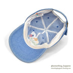 1990's DESERT HEAT FLOWER EMBROIDERY DENIM CAP...