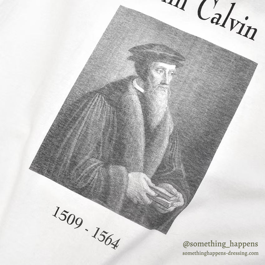 1990's~ FRUIT OF THE LOOM JOHN CALVIN PORTRAIT T-SHIRT ... XL