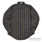 1980's OUTFITTERS IMPORTED FABLIC PLAID B/D SHIRT ... M