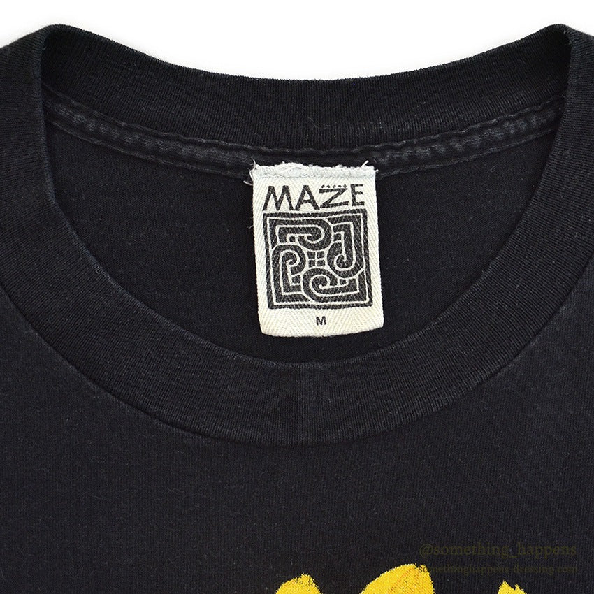 1990's MAZE SUN FLOWER T-SHIRT BLACK...M