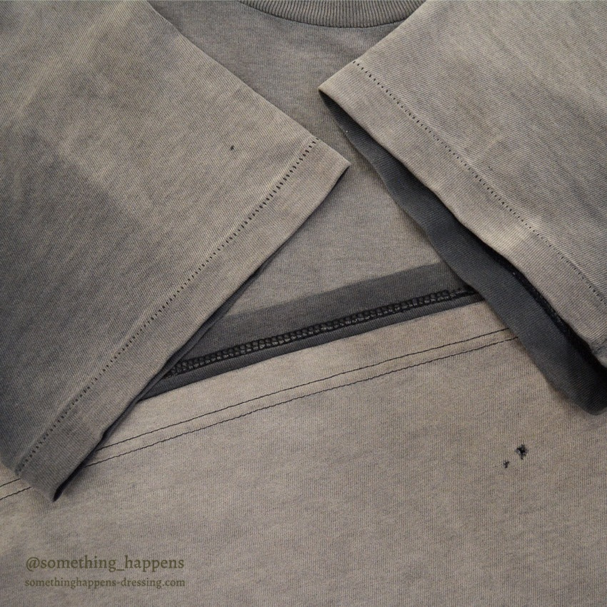 1990's BLACK FADED PLAIN POCKET T-SHIRT ...