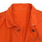 1980's~ ORANGE OVERDYED CANVAS COVERALL...
