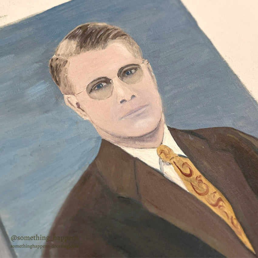 c.1960 OIL PAINTING PORTRAIT ON CANVAS PANEL ... 60.5cm/45.5cm