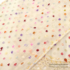 OLD HOMEMADE DOTS EMBROIDERY SCARF...