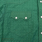 1950's UNUSUAL GREEN NYLON WESTERN SHIRT...
