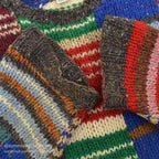 1990's J.CREW MULTI-COLOR WOOL KNIT SWEATER... M