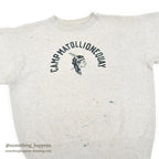 1950's CHAMPION RUNNER TAG INDIAN HEAD FLOCK PRINT SWEAT SHIRT ... L