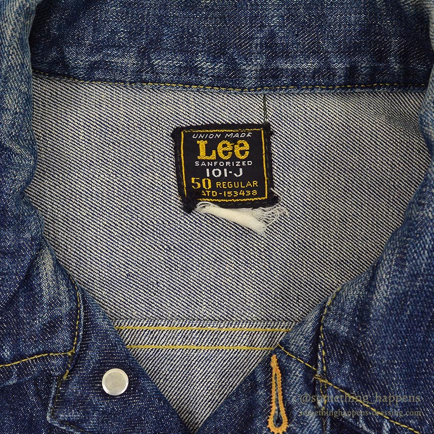 1960's Lee 101-J DENIM JACKET / BIG SIZE...50