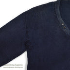 1930's~ OLD DARK NAVY KNIT WOOL SWEATER / FADED...