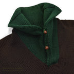 1930's Oakes Bros TWO-TONE SHAWL COLLAR SWEATER...