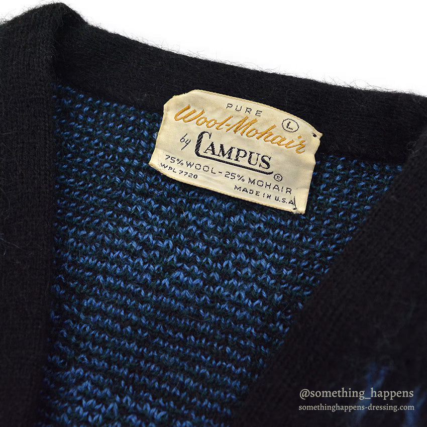 1960's CAMPUS MOHAIR CARDIGAN... L