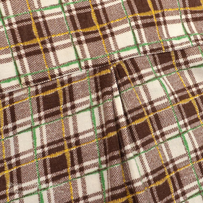 1950's OLD COTTON PRINT FLANNEL SHIRT...