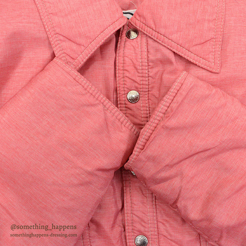 1970's~ BLACK BEAR PRIME GOOSE DOWN NYLON PUFFER JACKET / PINK ... M