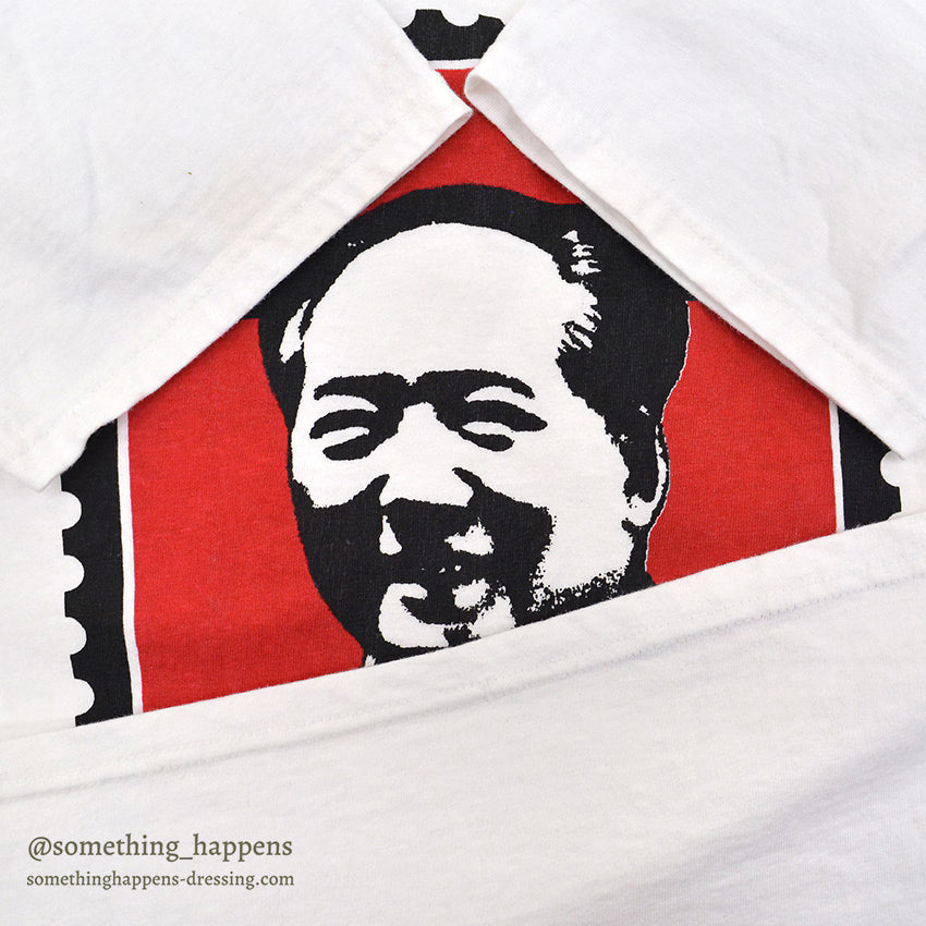 1990's~ HANES MICKEY MAO ART T-SHIRT...M