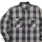 ~1980's FIVE BROTHER HEAVY FLANNEL SHIRT BLACK/GRAY ... XL