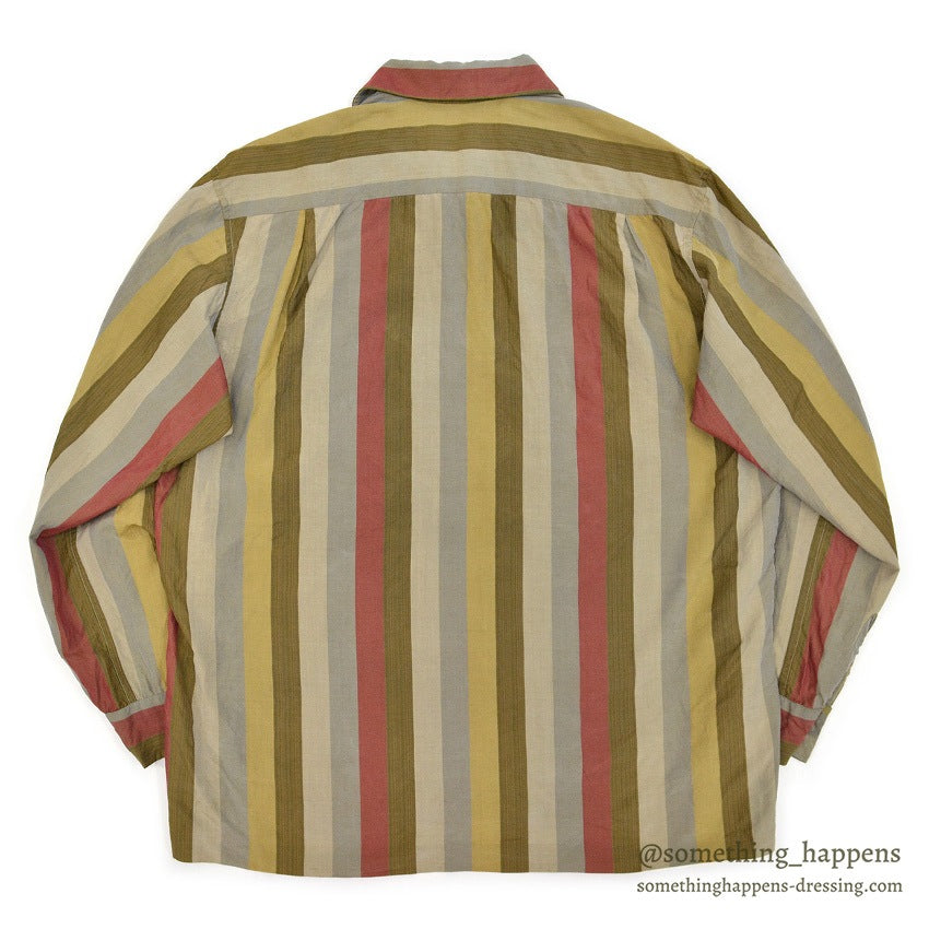 1950's~ OLD MULTI COLOR STRIPE PULLOVER SHIRT...