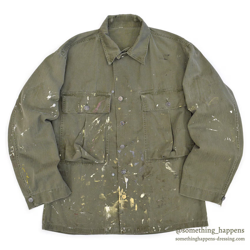 1940's USARMY WW2 M-43 HBT JACKET / PAINT SPLATTER...