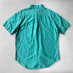 1990's POLO RALPH LAUREN LINEN/SILK S/S SHIRT ... M