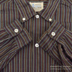 1960's TOWNCRAFT MULTI STRIPE B/D SHIRT...M