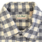 1990's LLBEAN SMALL BLOCK PLAID CHAMOIS CLOTH SHIRT... 151/2