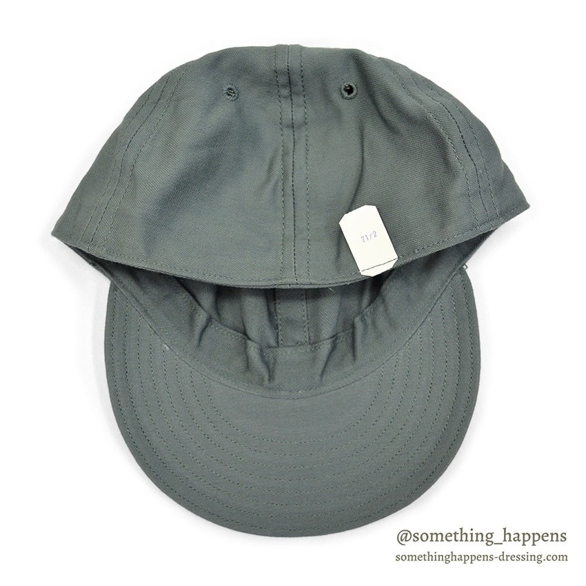 1960's DEADSTOCK USAF CAP, UTILITY, MAN'S COTTON SATEEN SAGE GREEN 2 ... 71/2