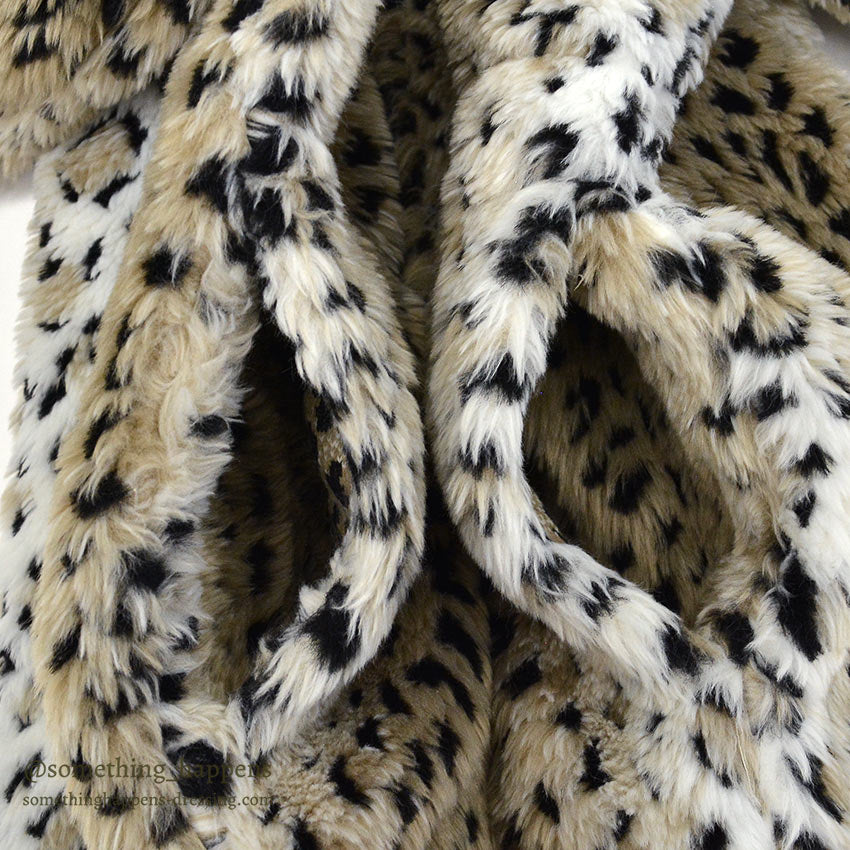 DEADSTOCK BLACK MOUNTAIN LEOPARD FLEECE JACKET...L