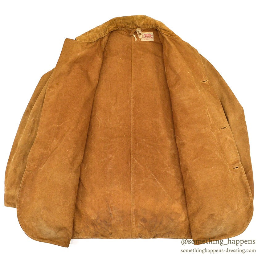 1930's DUXBAK HUNTING COAT WITH PAPER LICENSE HOLDER ... 42