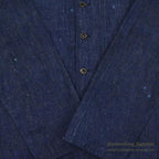 1940's USNAVY WW2 SHAWL COLLAR DENIM JACKET / DARK AND DAMAGED...