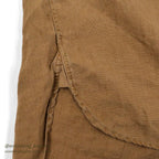 1990's J.CREW BROWN LINEN B/D SHIRT ... M
