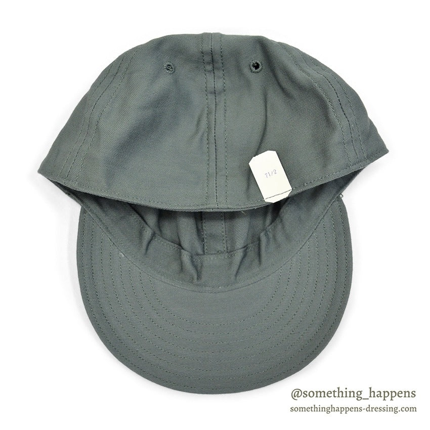 1960's DEADSTOCK USAF CAP, UTILITY, MAN'S COTTON SATEEN SAGE GREEN... 71/2