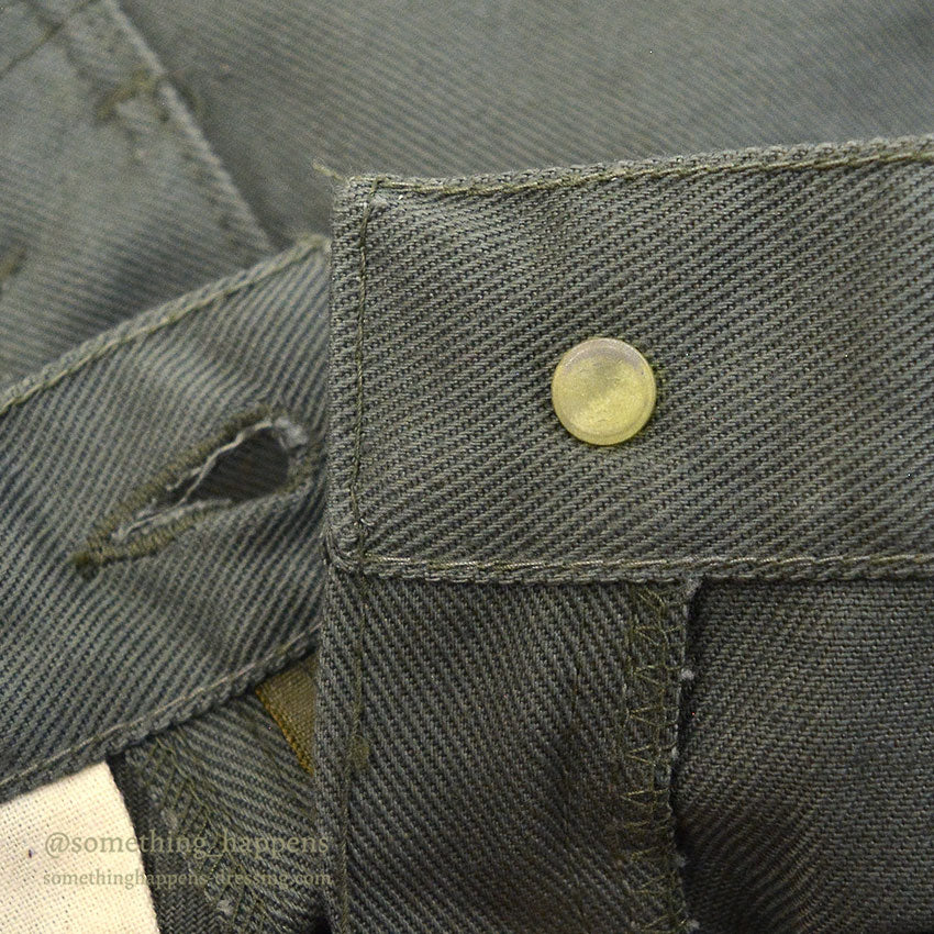 1960's DEADSTOCK LEVI'S 518 COTTON TWILL PANTS / IRREGULAR ... W32/L30