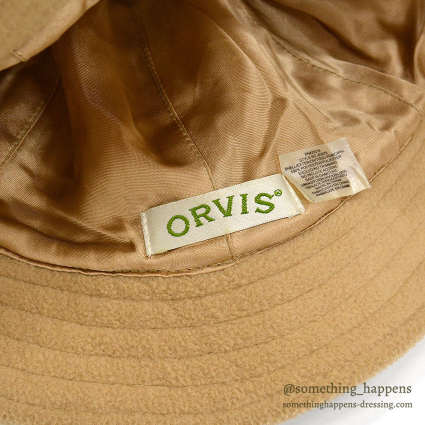 ORVIS BEIGE FLEECE BUCKET HAT...