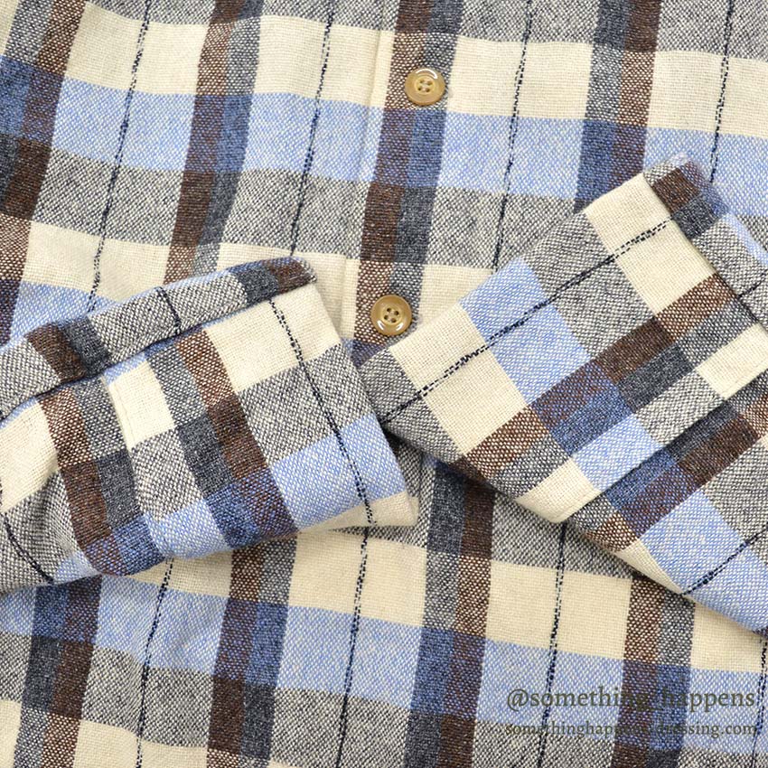 1950's McGREGOR PLAID WOOL SHIRT...ML