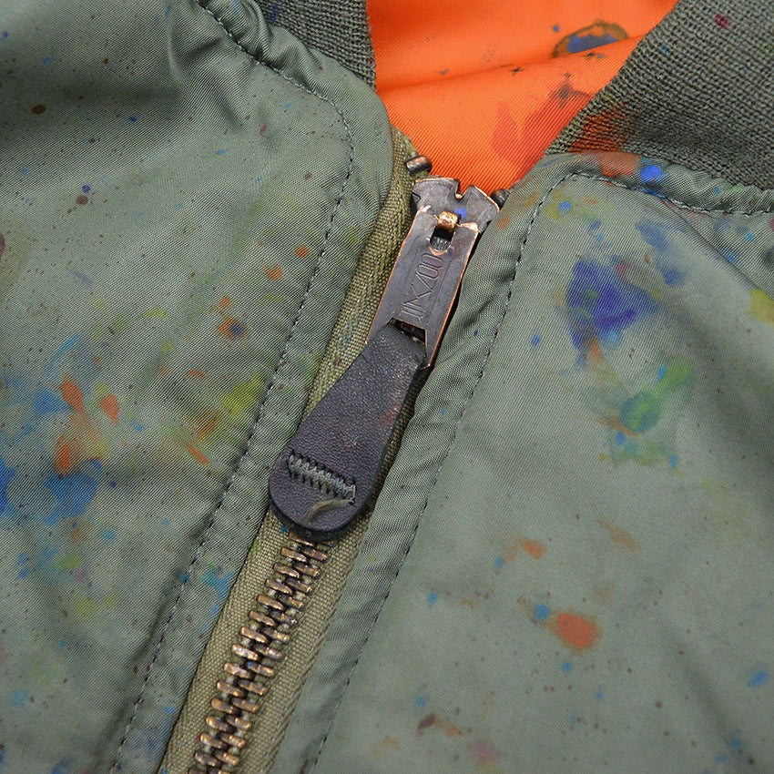 1960's USAF MA-1 FLIGHT JACKET / PAINT SPLATTER...L