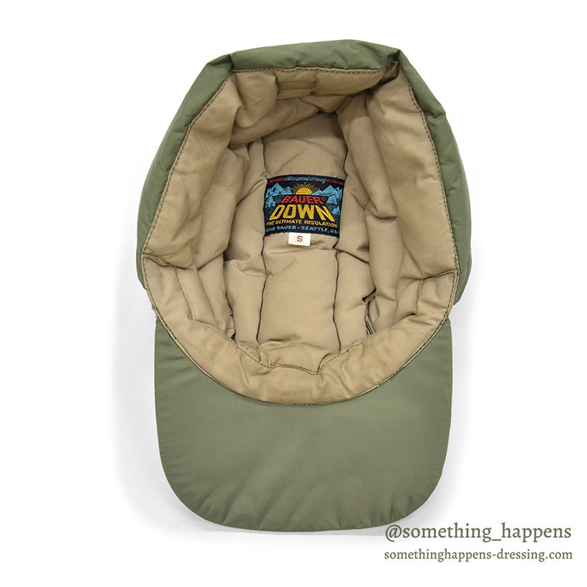 1960's EDDIE BAUER DOWN CAP / OLIVE...S
