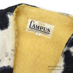 1960's CAMPUS ANIMAL PATTERN FAUX FUR BOA VEST... L