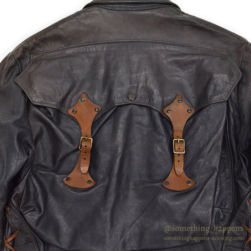 1960's~ EAST WEST MUSICAL INSTRUMENTS CO. LEATHER JACKET '' BACK PACK'' ...